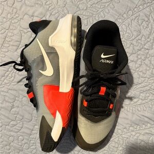 Nike Air Max Sneakers Gray Black Red White Swoosh Running Cushioned 2022
